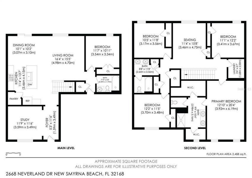 2D floor plan layout of this home in , New Smyrna Beach, FL (Image 5).