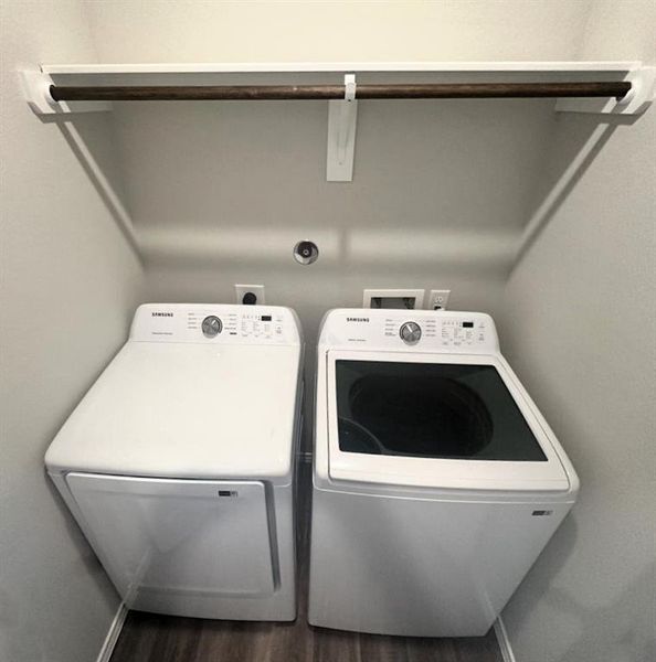 Full capacity washer & dryer included!