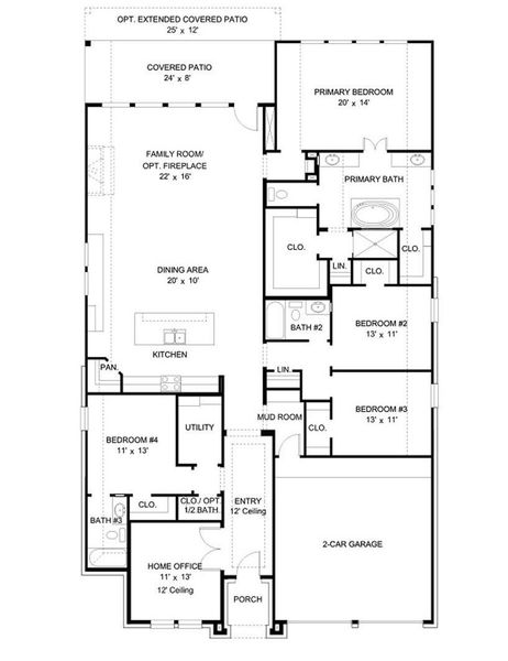 2D floor plan layout of this home in Audubon, Magnolia, TX (Image 3). 2D floor plan layout of this home in Audubon, Magnolia, TX (Image 3).