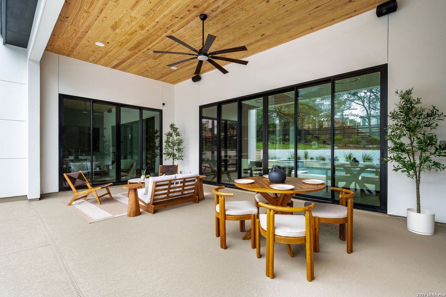 Exterior details and patio area of a home in , San Antonio (Image 32).