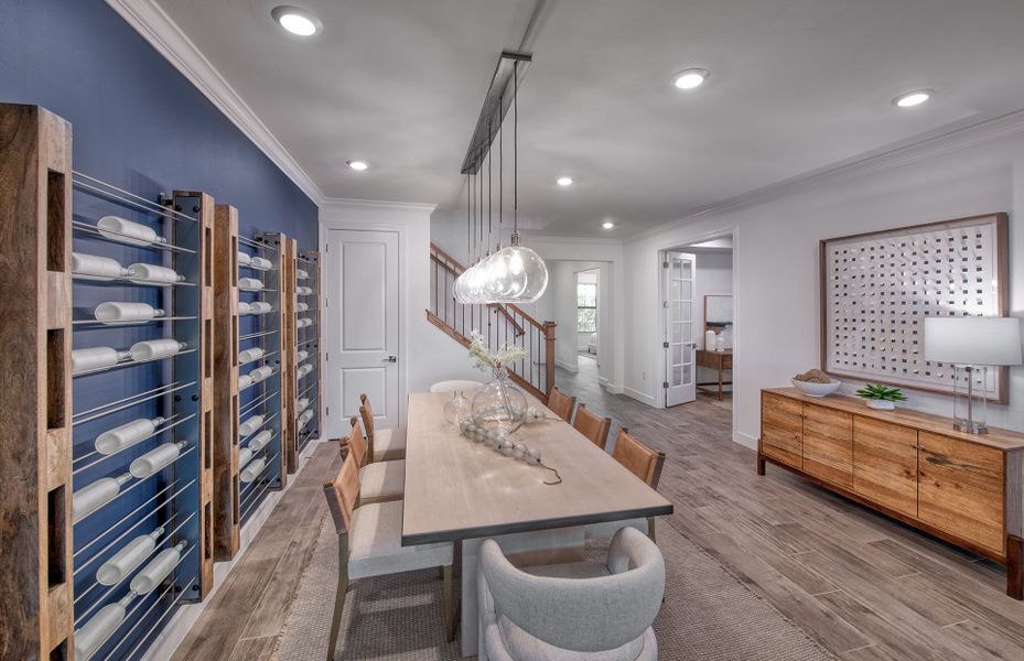 Spacious formal dining area