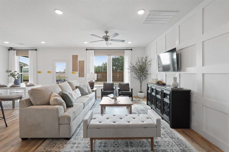 Furnished interior view inside a new home in Palmilla Springs 50s Sales Phase 2, Fort Worth (Image 4). Furnished interior view inside a new home in Palmilla Springs 50s Sales Phase 2, Fort Worth (Image 4).