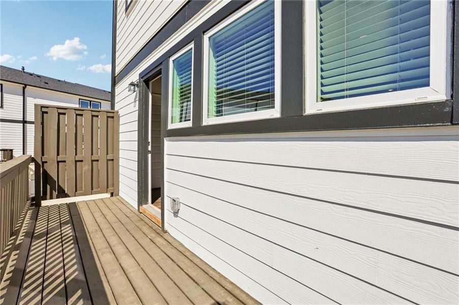 Exterior details and patio area of a home in Hemingway - Highland Series, Cumming (Image 4).