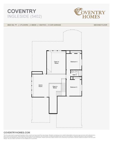 2D floor plan layout of this home in Escondido, Magnolia, TX (Image 3).