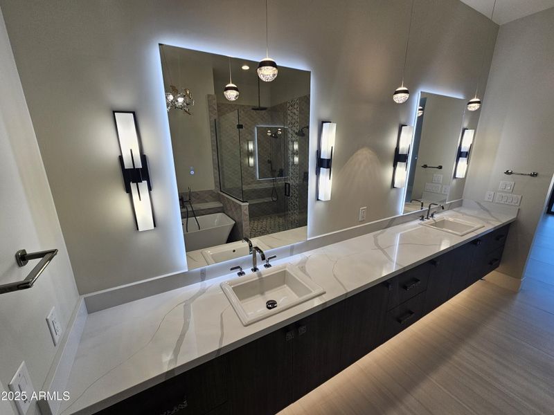 Custom Lighting Primary Bath