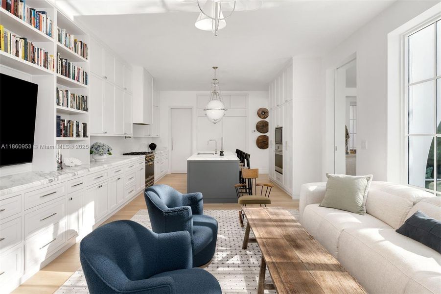 Furnished interior view inside a new home in , Key Biscayne (Image 51). Furnished interior view inside a new home in , Key Biscayne (Image 51).