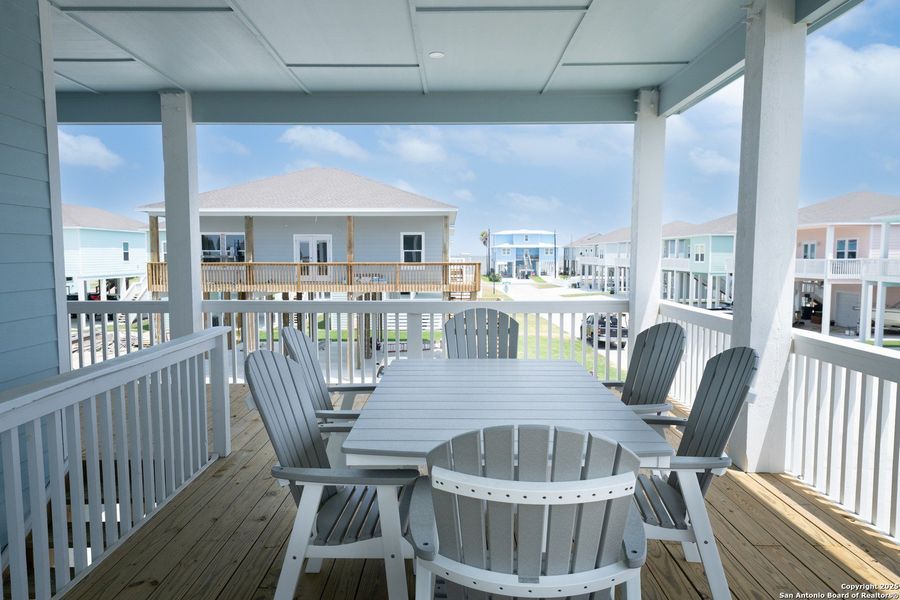 Exterior details and patio area of a home in , Rockport (Image 19).