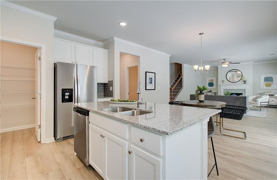 Furnished interior view inside a new home in Whisper Creek, Atlanta (Image 12).