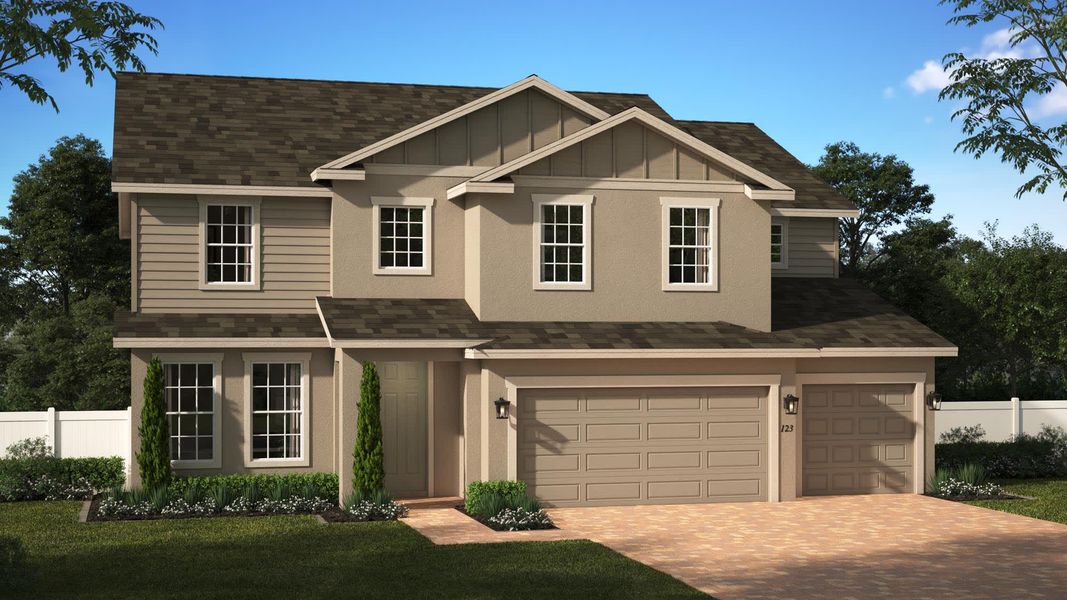 Cladding Elevation | Exbury Executive | Storey Creek in Kissimmee, FL by Landsea Homes