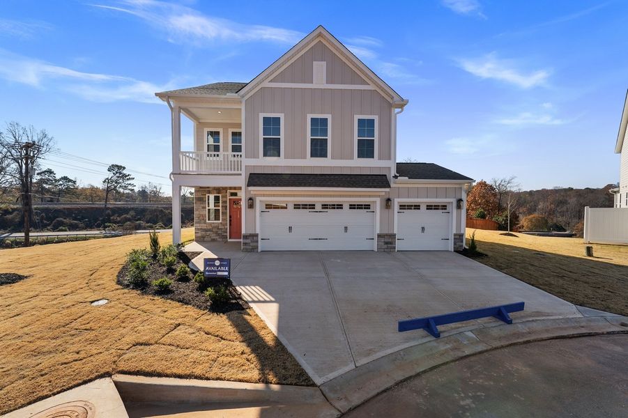 Front exterior of a new home in Lakeside Saluda, Greenville, SC, highlighting curb appeal (Image 1). Front exterior of a new home in Lakeside Saluda, Greenville, SC, highlighting curb appeal (Image 1).