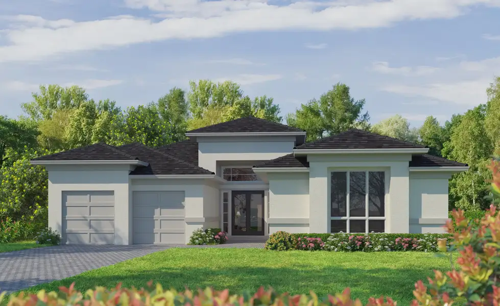 Representative exterior photo of a completed home built from the St. Lucia by ICI Homes in Wellen Park, Venice, FL (Image 2). Representative exterior photo of a completed home built from the St. Lucia by ICI Homes in Wellen Park, Venice, FL (Image 2).
