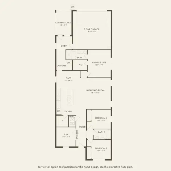 2D floor plan layout for the Dylan by Pulte Homes in Crescent Ridge, Apopka, FL (Image 3).