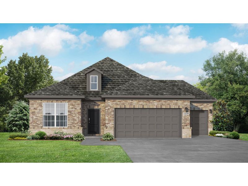 The Everett E, 3-Car Garage The Everett E, 3-Car Garage