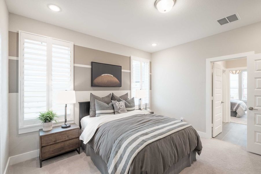 Representative furnished interior of a home built from the Milan by Tri Pointe Homes in Dunham Pointe, Cypress (Image 38).