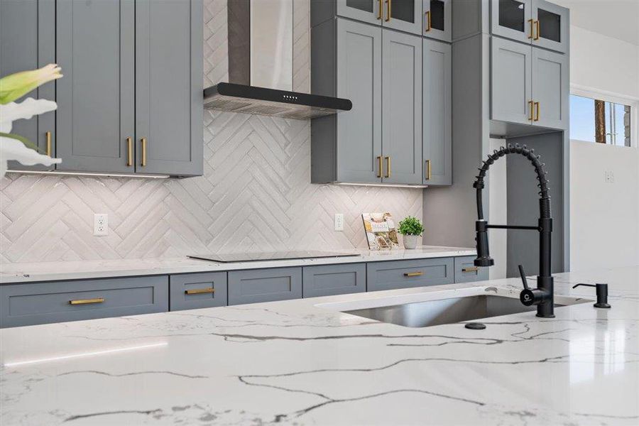 Furnished interior view inside a new home in , Manor (Image 10).