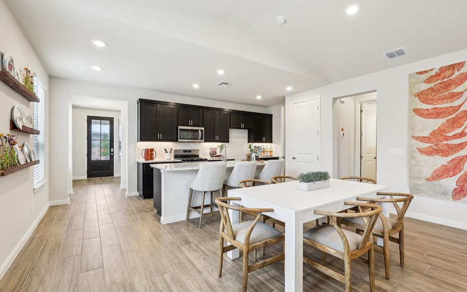 Representative furnished interior of a home built from the Reed by Brookfield Residential in Traditional at Kissing Tree, San Marcos (Image 12). Representative furnished interior of a home built from the Reed by Brookfield Residential in Traditional at Kissing Tree, San Marcos (Image 12).