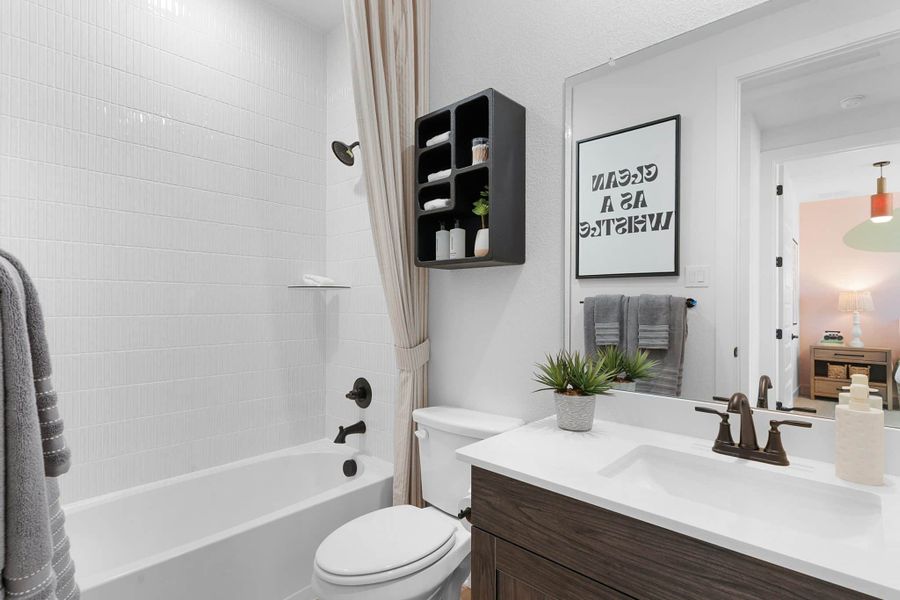 Representative furnished interior of a home built from the Branford by Chesmar Homes in Highland Village, Georgetown (Image 16).
