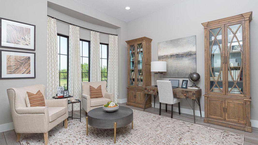 Furnished interior view inside a new home in Parkside on the River West, Georgetown (Image 24).