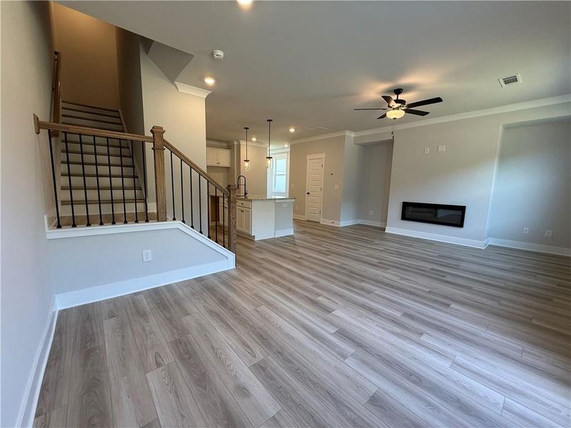 Spacious, unfurnished interior of a new home in The Towns at Auburn Station East, Auburn (Image 14). Spacious, unfurnished interior of a new home in The Towns at Auburn Station East, Auburn (Image 14).