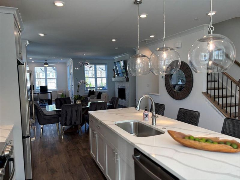 Furnished interior view inside a new home in Brackley Townhomes, Cumming (Image 74). Furnished interior view inside a new home in Brackley Townhomes, Cumming (Image 74).