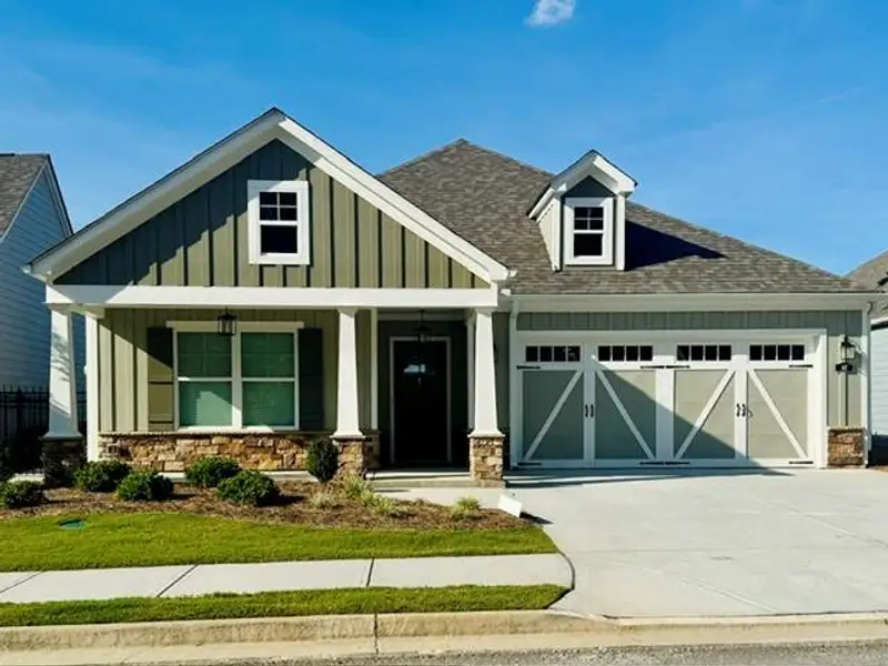 Front exterior of a new home in , Hiram, GA, highlighting curb appeal (Image 1). Front exterior of a new home in , Hiram, GA, highlighting curb appeal (Image 1).