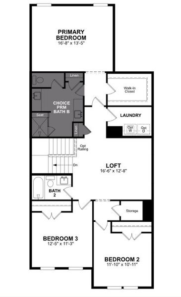 2D floor plan layout of this home in Friendship Village Townhomes, Apex, NC (Image 3).