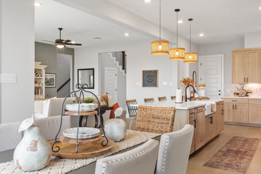 Furnished interior view inside a new home in Sweetwater, Austin (Image 20). Furnished interior view inside a new home in Sweetwater, Austin (Image 20).