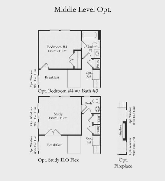 2D floor plan layout of this home in Park Circle Townhomes, North Charleston, SC (Image 21).