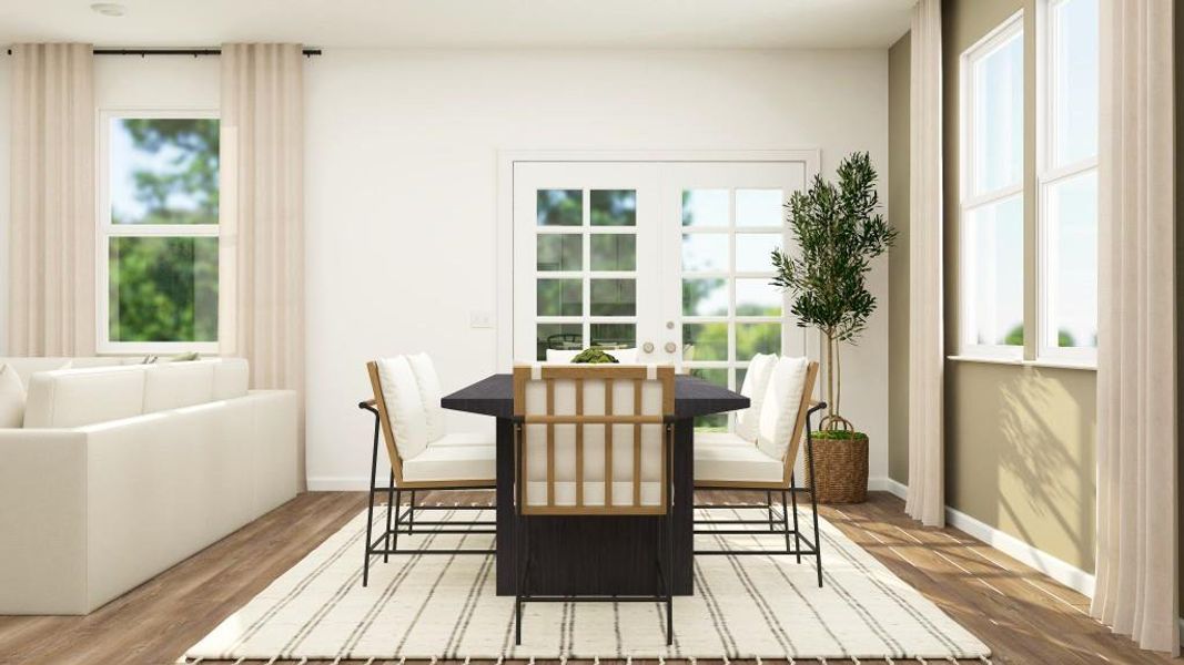 Furnished interior view inside a new home in Timber Ridge: Timber Ridge 42', Douglasville (Image 3).