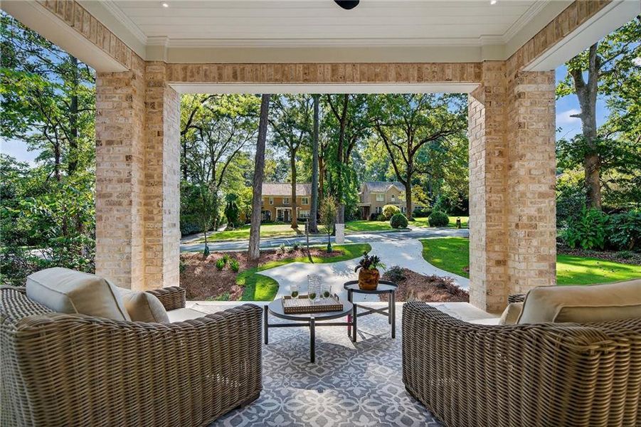 Exterior details and patio area of a home in , Atlanta (Image 28).