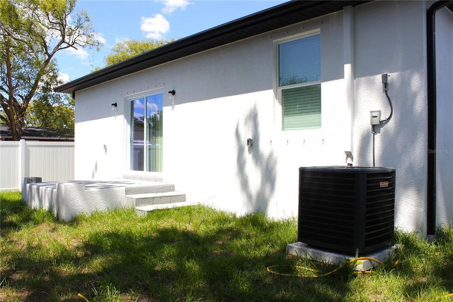Exterior details and patio area of a home in , Tampa (Image 26).