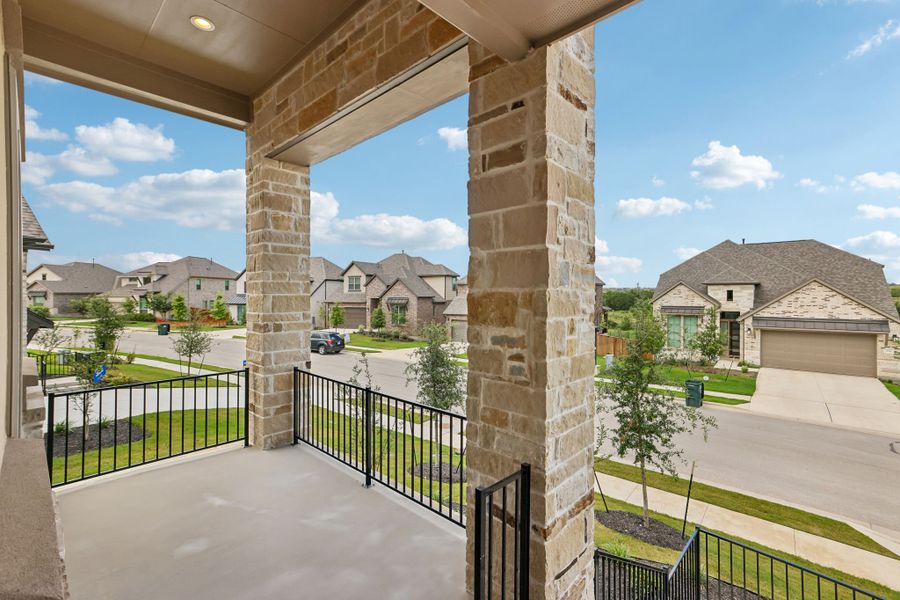 Exterior details and patio area of a home in 6 Creeks, Kyle (Image 3).