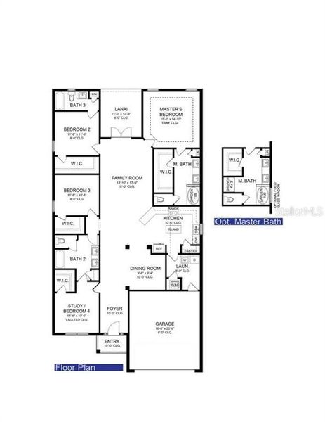 2D floor plan layout of this home in Abbey Glen, Dade City, FL (Image 3).