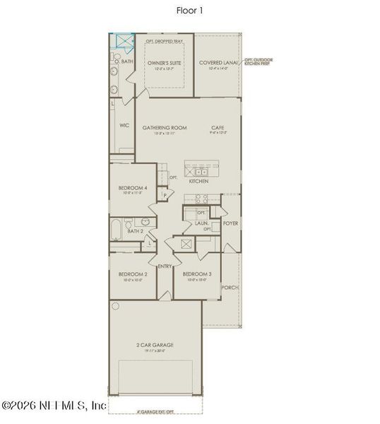 2D floor plan layout of this home in The Preserve at Bannon Lakes, St. Augustine, FL (Image 3). 2D floor plan layout of this home in The Preserve at Bannon Lakes, St. Augustine, FL (Image 3).