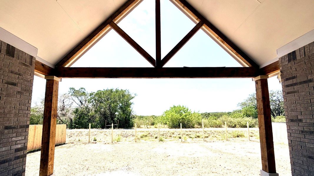 Exterior details and patio area of a home in Retreat at San Gabriel, Georgetown (Image 3).