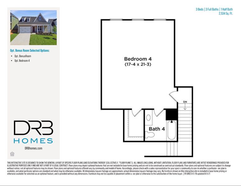 2D floor plan layout of this home in Benjamin's Grove, Woodruff, SC (Image 6).