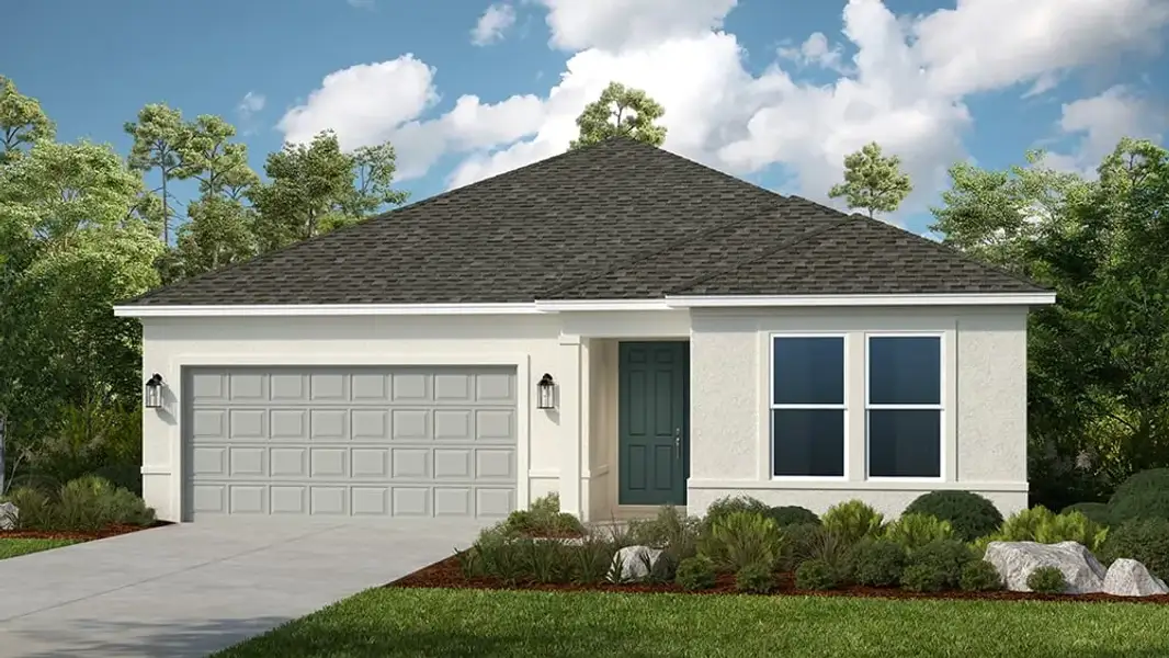 Representative exterior photo of a completed home built from the Longboat by Taylor Morrison in Azure at Solaeris, Port St. Lucie, FL (Image 22).