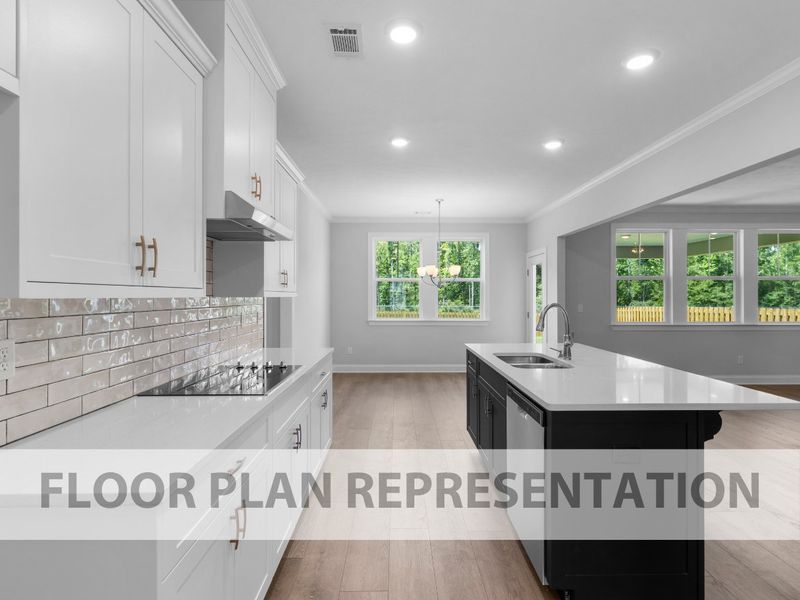 Representative furnished interior of a home built from the Oglethorpe by Ivey Homes in Tillery Park, Grovetown (Image 5).
