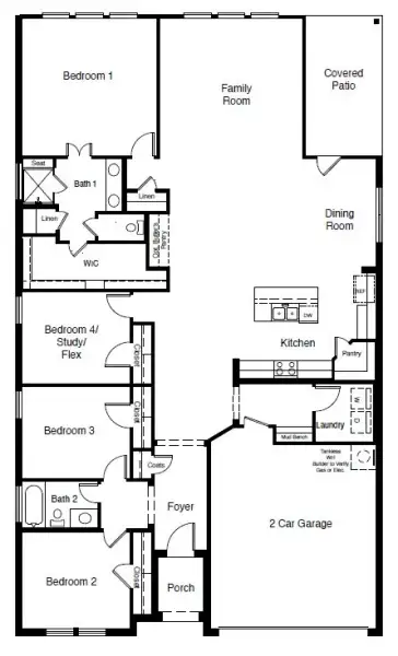 2D floor plan layout of this home in Bluestem, Rhome, TX (Image 4).