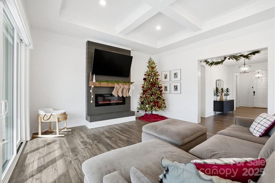 Family Room with Electric Fireplace