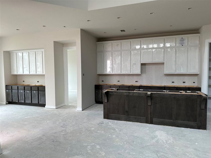 Additional cabinets in dining area.