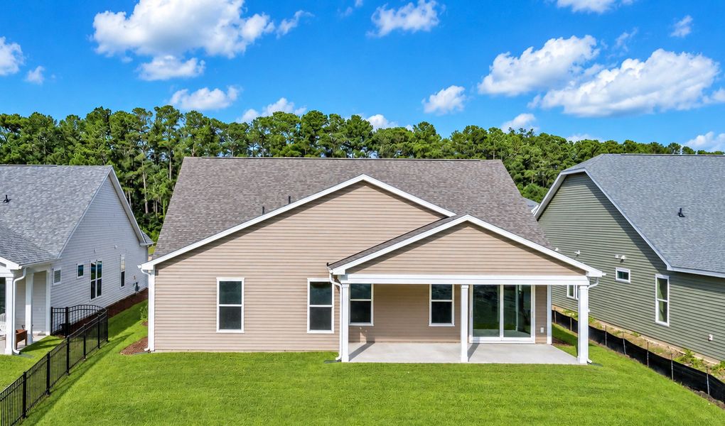Exterior details and patio area of a home in Bridgewater - Shorehaven Village, Little River (Image 3).