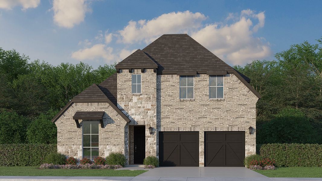Plan 1543 Elevation B with Stone Plan 1543 Elevation B with Stone