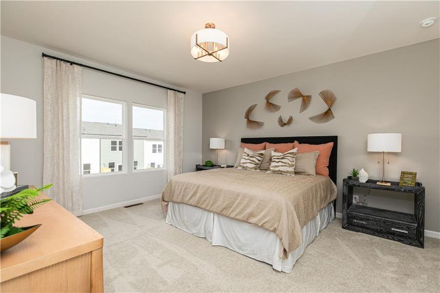 Furnished interior view inside a new home in The Beacon at Old Peachtree Townhomes, Lawrenceville (Image 3). Furnished interior view inside a new home in The Beacon at Old Peachtree Townhomes, Lawrenceville (Image 3).