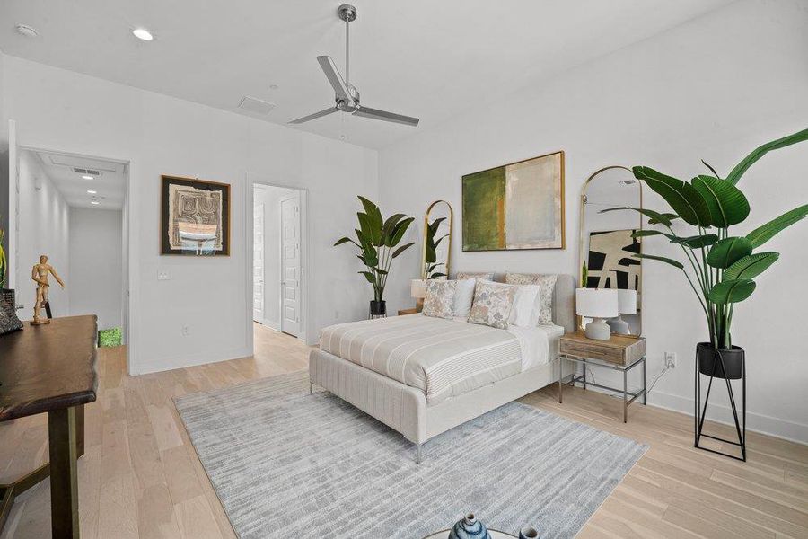 Furnished interior view inside a new home in Bluebonnet Lofts, Austin (Image 10).