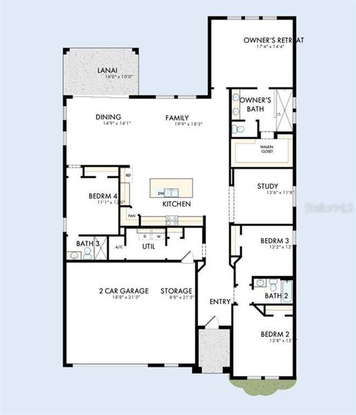 2D floor plan layout of this home in Southwind – Executive Series, Plant City, FL (Image 2). 2D floor plan layout of this home in Southwind – Executive Series, Plant City, FL (Image 2).