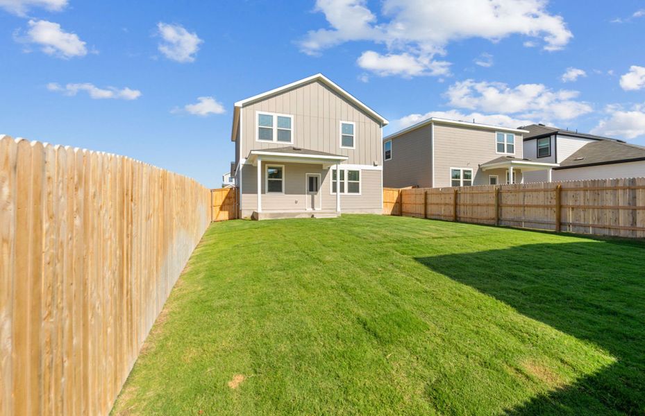 Exterior details and patio area of a home in Sonterra, Jarrell (Image 20).