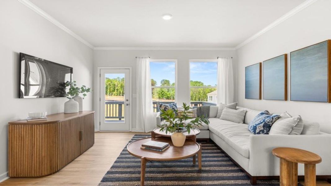 Furnished interior view inside a new home in Waypoint, Flowery Branch (Image 36).