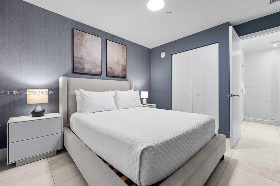 Furnished interior view inside a new home in , Miami (Image 17).