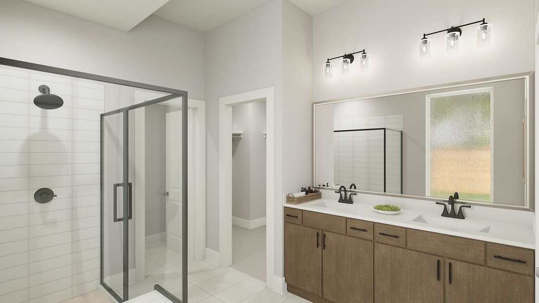 Representative furnished interior of a home built from the Abeline by Tri Pointe Homes in The Meadows, Denton (Image 12).